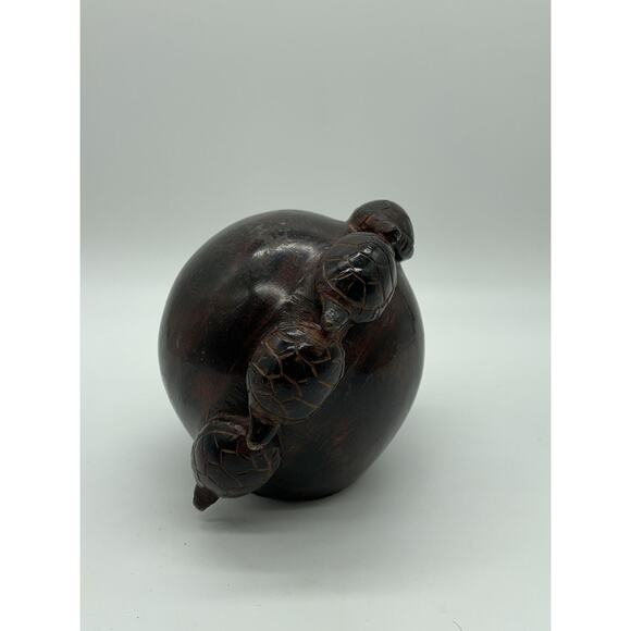 Global Views Metal Sea Turtle Arch Globe Luck Longevity Tranquility Health - Picture 2 of 8